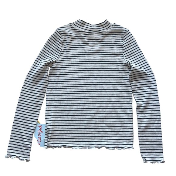 Cat & Jack Long-Sleeve Top Striped Turtleneck & Floral PJ Tank Girls M/8 (3-Pk) - Picture 3 of 13